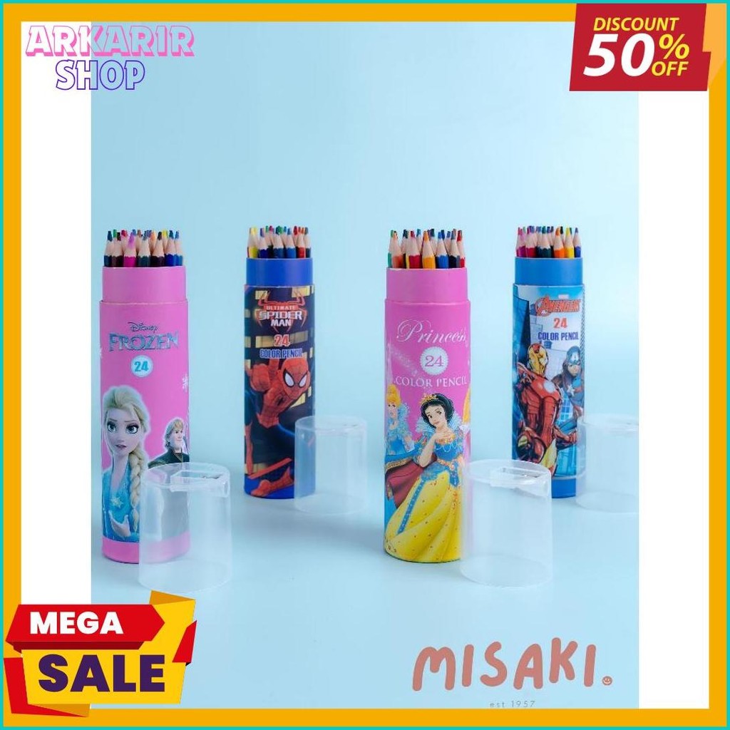 

Pensil Warna 12/24/36 Warna Anak Pencil Color Lucu Karakter Special Frozen Elsa Marvel Spiderman Avengers Princess Alat Tulis Perlengkapan Menggambar Misaki Spesial Flash Sale! Diskon Hingga 70%