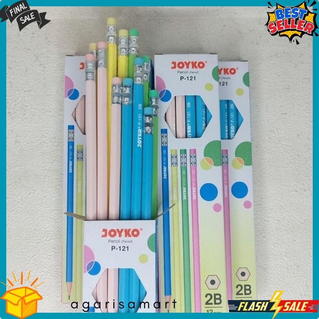 

Pensil 2B Joyko P-121 Perpak 12 Warna Penghapus Terlaris! Produk Ini Banyak Dicari
