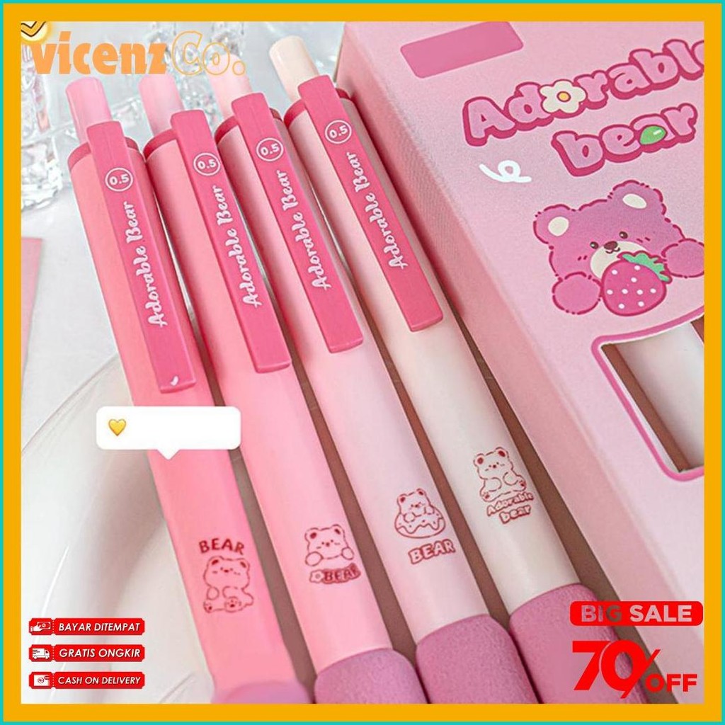 

Set Pulpen Mekanik Aesthetic Pena Gel Box Isi 4 Motif Lucu Alat Tulis Stationery Atk3002 Diskon