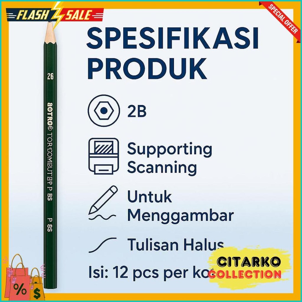 

Pensil Joyko 12 Pcs 2B Alat Tulis Anak Pencil Terlengkap Dan Termurah