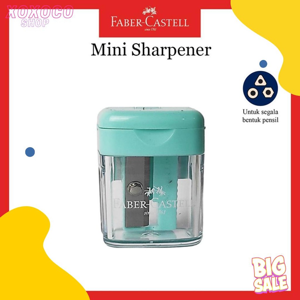 

Rautan Pensil Faber Castell / Sharpener Mini Box / Serutan 4 Warna Diskon