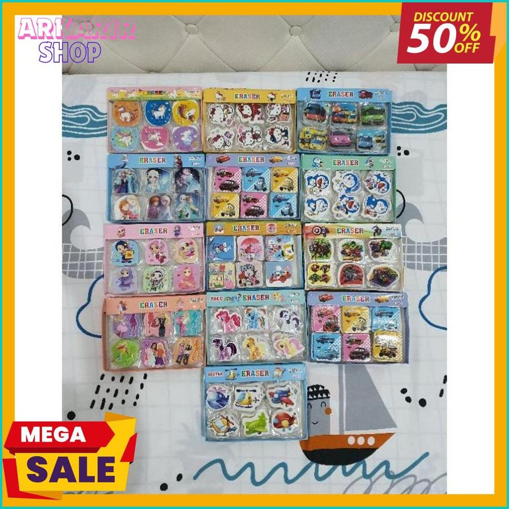 

(24Pc) Penghapus Murah/Hapusan Karakter/Stip Fancy/Ob Kecil(((Baca Keterangan!!!))) Diskon