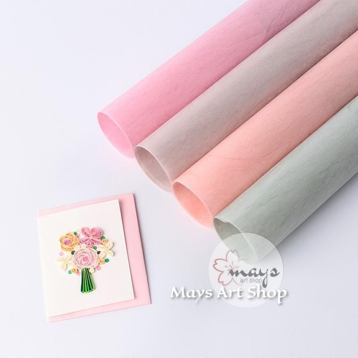 

Kkim [5 Lembar] Flower Wrap Tissue - Kertas Buket Bunga Wrapping Paper Flower Bouquet Serat Bahan Tisu Tipis Non Woven Thin Pembungkus Bunga Lembaran Tissu / Tisue Bucket Uang Snack Kado Murah 60 X 60 Cm