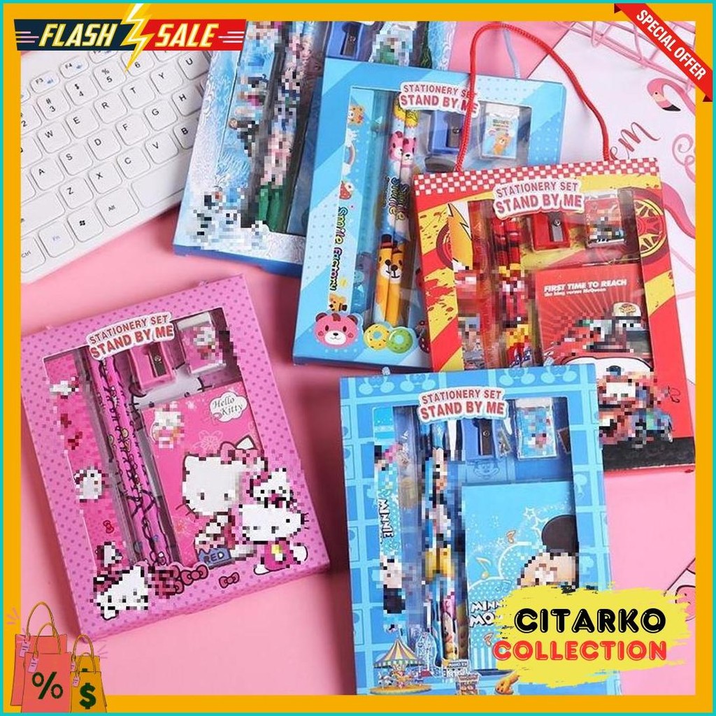 

T&Y Alat Tulis Set 6In1 Stationery Set Lucu Karakter Set Perlengkapan Alat Tulis Sekolah Anak-Anak Tk Flash Sale! Diskon Hingga 70%