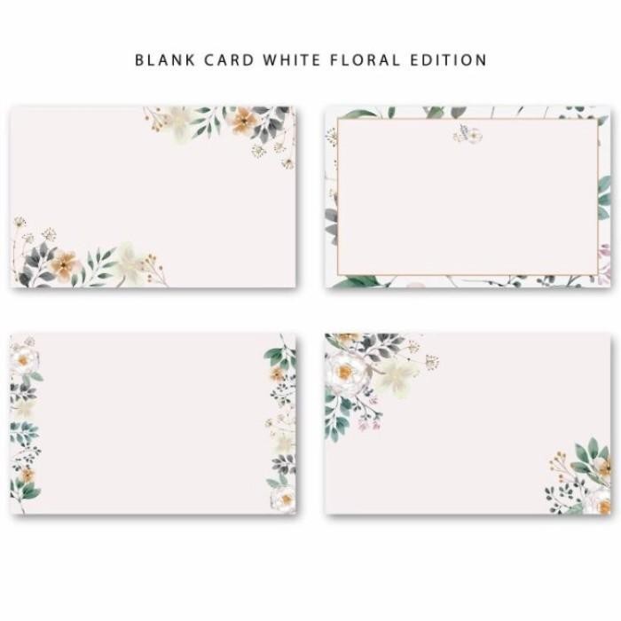 Kkim Kartu Ucapan Kosong Blank Card Hang Tag Greeting Cards Flower Earth