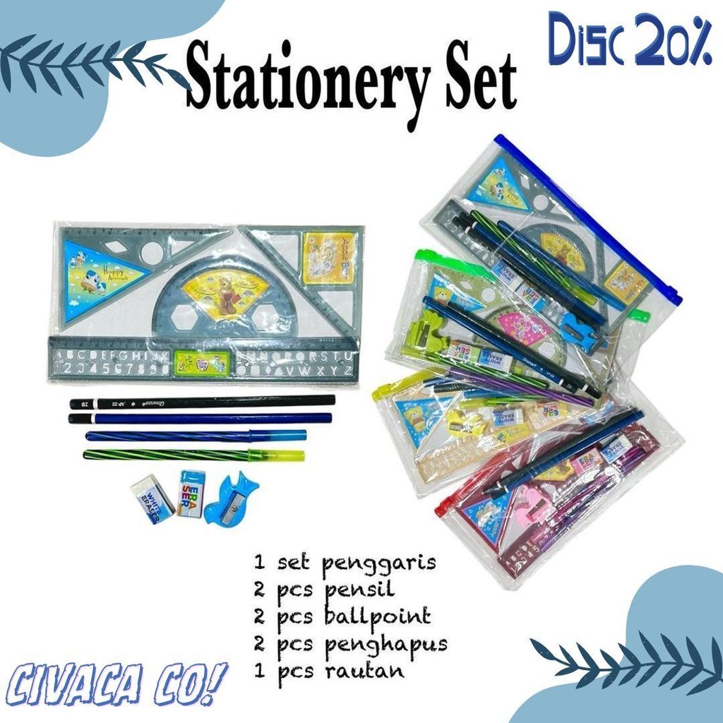 

Paket Alat Tulis Sekolah 9 In 1 / Stationery Set Murah (Set) Terlaris! Produk Ini Banyak Dicari