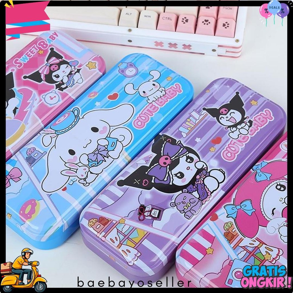

Bobomart Kotak Tempat Pensil Pencil Case Kaleng 2 Susun Sanrio B-810 (Kuromi, Melody, Cinnamoroll) Terlaris! Produk Ini Banyak Dicari