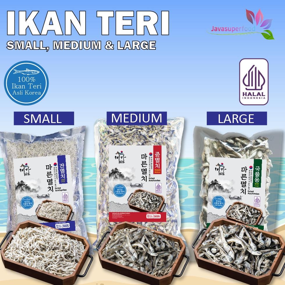 

HALAL IKAN TERI KERING MIGA SEAFOOD KERING ANCHOVY KERING IKAN KERING DRIED ANCHOVY