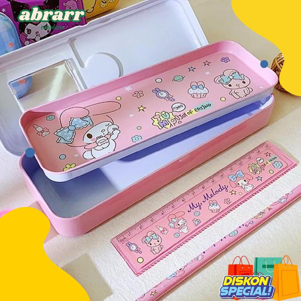 

Sao - S6003 Kotak Pensil Sanrio Bening 2 Tingkat / Kotak Pensil Sanrio / Kotak Pensil Magnet / Kotak Pensil Anak / Kotak Pensil Diskon Setengah Harga