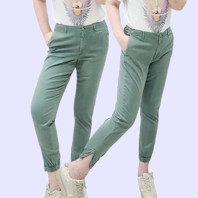 JJILL109 CHINO JOGGER Pants Celana Panjang Wanita Branded