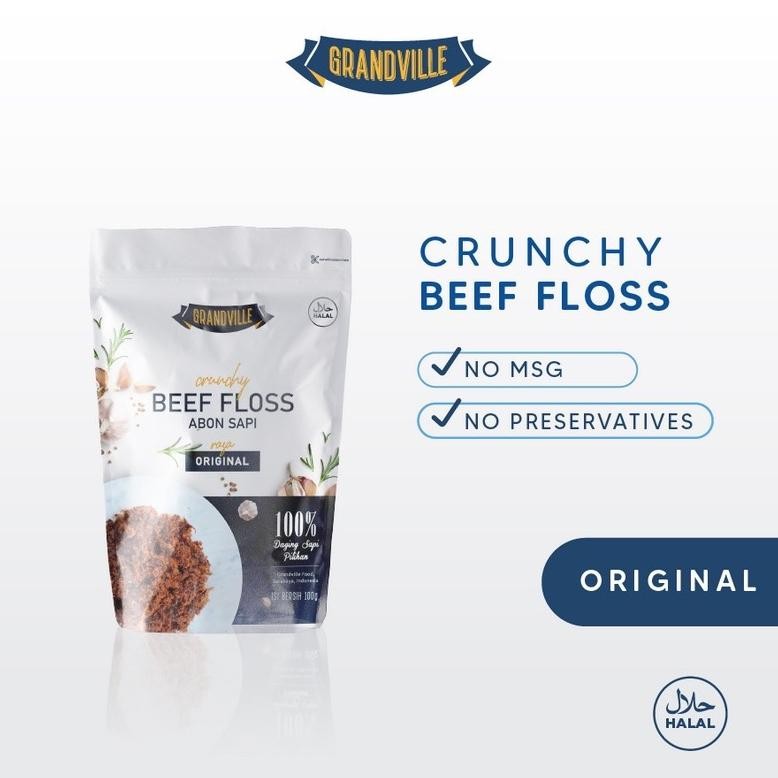 

Flash Sale Original Grandville Abon Sapi Ayam ikan fish floss original spicy 100g MPASI Bayi crunchy Beef Chicken Abon Grand Ville anak anak dewasa