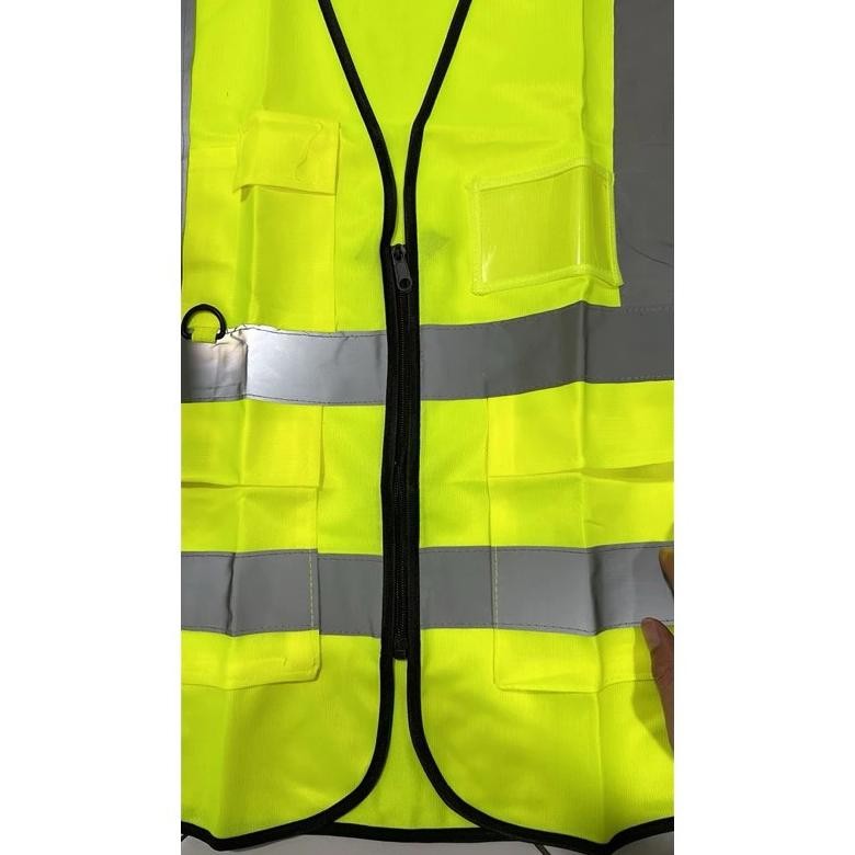 Model baru - Rompi Safety Proyek KANTONG Resleting Rompi Safety Proyek ID Holder Rompi reflektif 