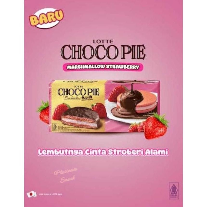 

Lotte Chocopie Marshmallow, Chocopie Keju New | Isi 12 Pcs x 28 Gr Nugi