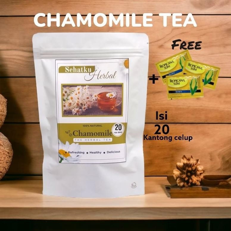 

Teh Chamomile : Teh Bunga Chamomile isi 20 kantong teh celup Nugi