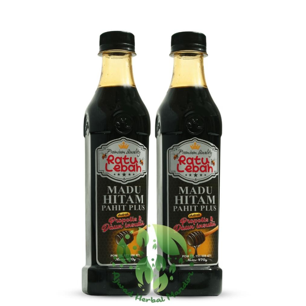 

Paket 2 Pcs Madu Hitam Pahit Plus Propolis Ratu Lebah 470gr - Obat Diabetes Kolesterol Asam Urat Darah Tinggi Nugi