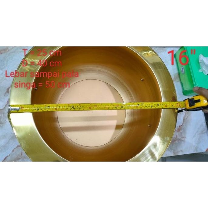 Hio Lo Hiolo Kuningan Kepala Singa 16 "