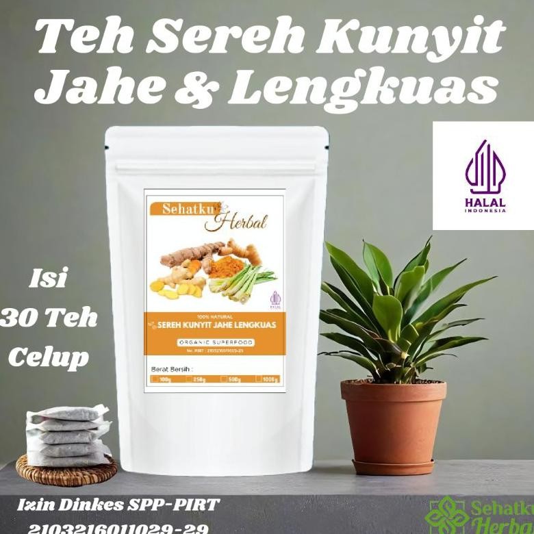 

Teh Rimpang SEHATKUHERBAL / Minum Rempah ala JSR / Teh Diet Detox / Teh Jahe Sereh kunyit Lengkuas Nugi