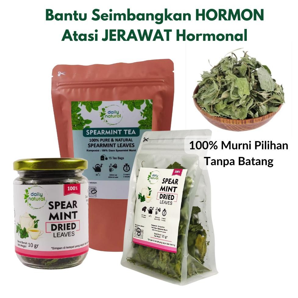 

Pure Spearmint Tea, Teh Herbal Daun Mint Kering, Seimbangkan Hormon Wanita PCOS dan Kurangi Jerawat Nugi