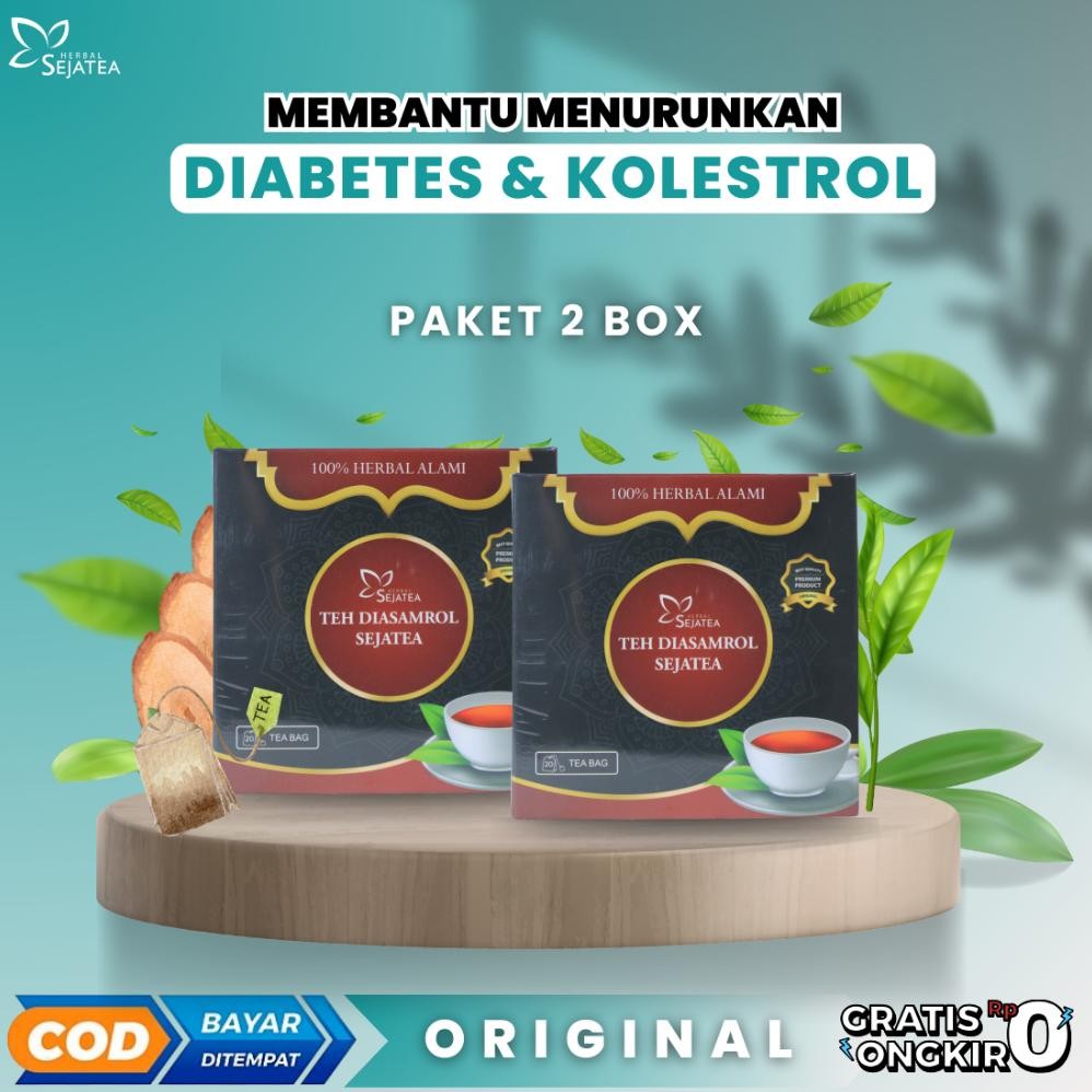 

PAKET 2 BOX - Teh Diasamrol Teh Herbal Bajakah Sangat Ampuh Untuk DIABETES, ASAM URAT, KOLESTEROL Nugi