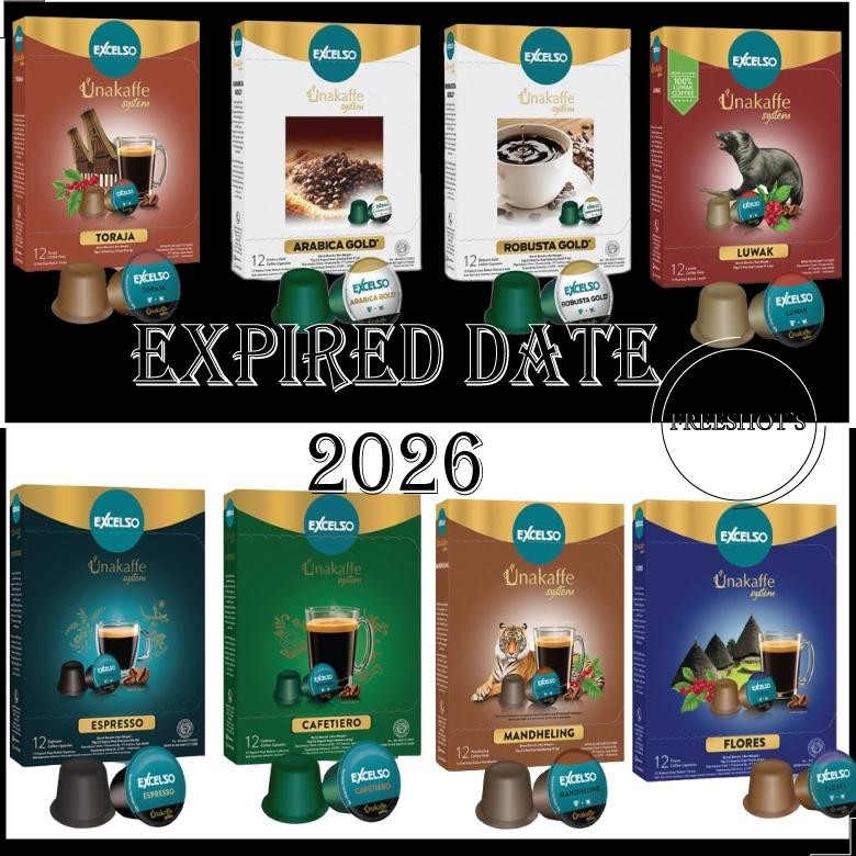 

EXCELSO CAPSULE UNAKAFFE Kopi Kapsul Ventura All Variant 12 pods Nugi