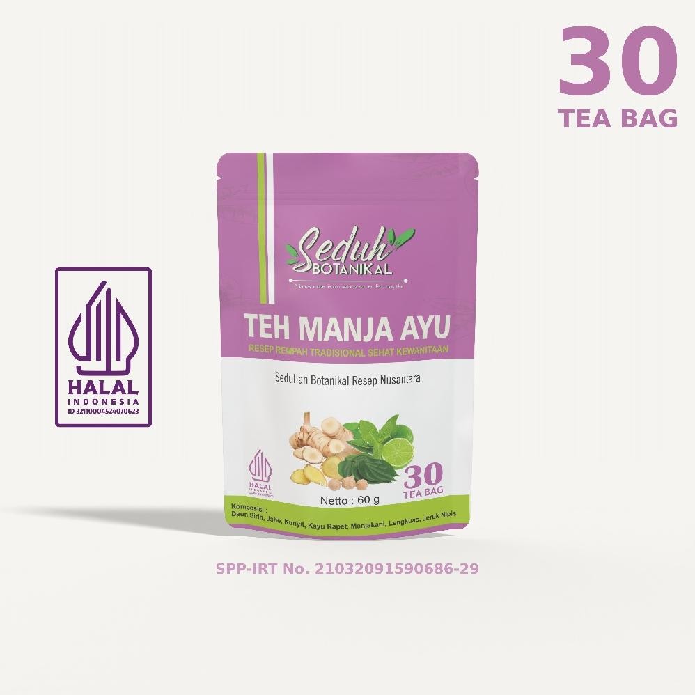 

SEDUH BOTANIKAL Teh Manja Ayu | Resep Teh Rempah JSR Sehat Kewanitaan | 30 Tea Bag Nugi