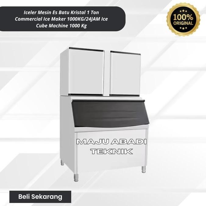 ICELER MESIN ES BATU KRISTAL 1 TON COMMERCIAL ICE MAKER 1000KG/24JAM ICE CUBE MACHINE 1000 KG ORIGIN