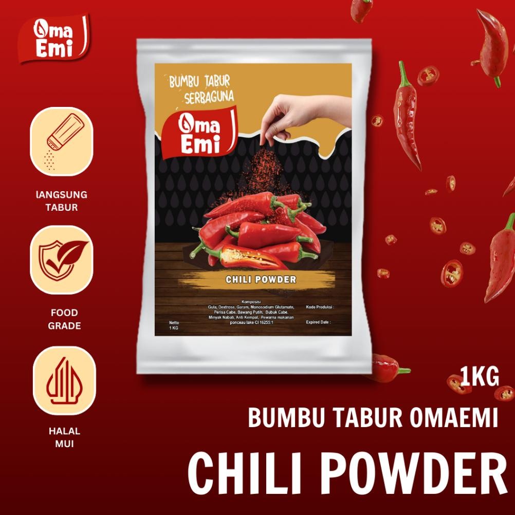 

BUMBU TABUR CABE / CHILI (POWDER) 1 KG Nugi
