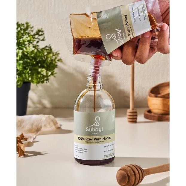 

Refill pouch madu Suhayl 360 dan 450 gram raw unprocessed Nugi