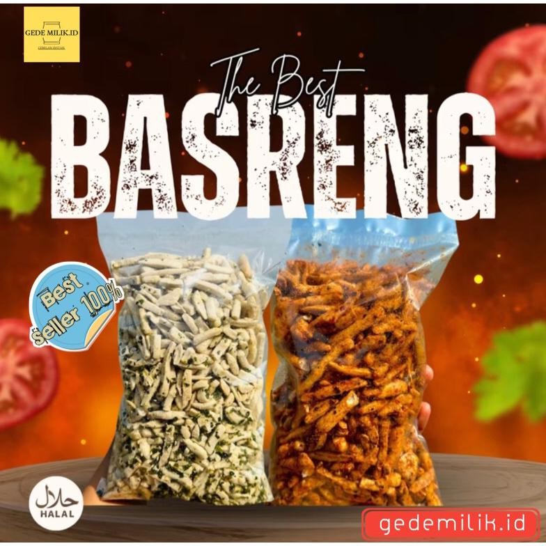 

Basreng Mix extra daun jeruk (Basreng Pedas 500gr dan Basreng Original 500gr) Nugi
