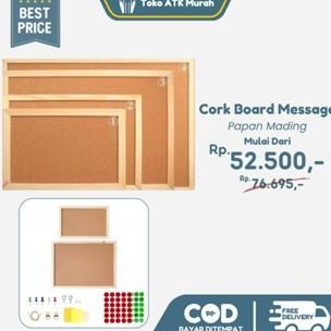 

Bisa Cod Cork Board Message 20X30 / 30X40 / 40X60 Cm - Background Sticker Papan Mading - Pin Board Aw-96