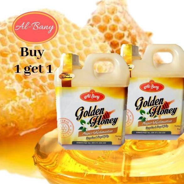 

Paket 2Btl GOLDEN HONEY Super Madu Hutan Kalimantan @Albany Netto1kg Nugi