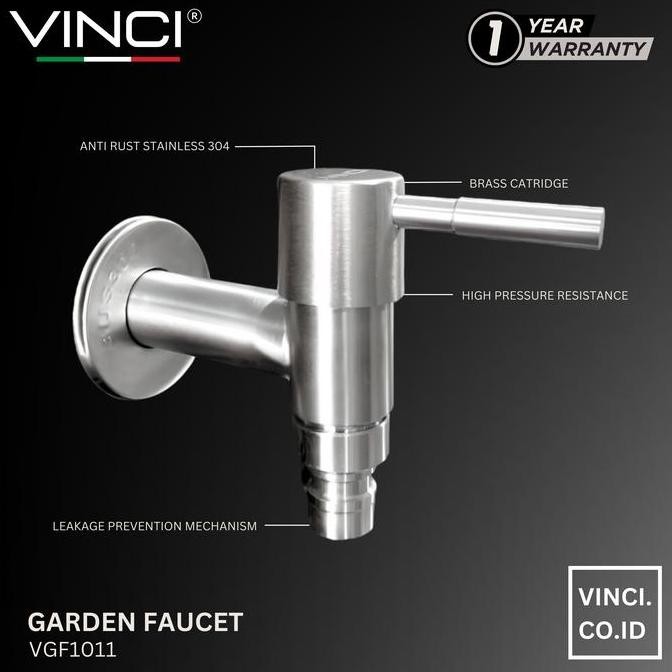 Sale Vinci Keran Air Taman Selang Engkol Mesin Cuci Kran Tembok Stainless