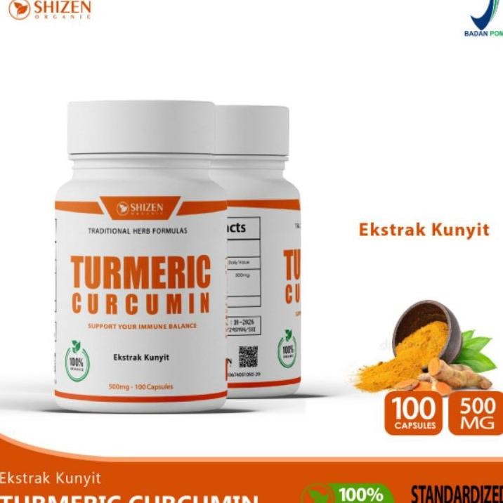 

Shizen Turmeric Curcumin Ekstrak Kunyit Organic Bubuk Kunyit Murni
