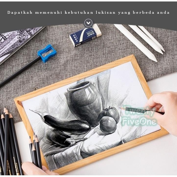 

Im31 Nyoni Drawing Pencil Gambar Set 29Pcs Drawing Sketch Pencil Set Tin Box Pensil Gambar Im31