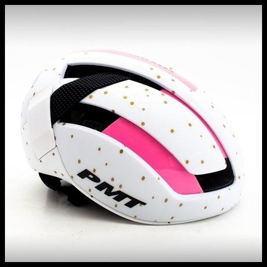 Helm Sepeda PMT K-09 White Pink L 58-61 CM