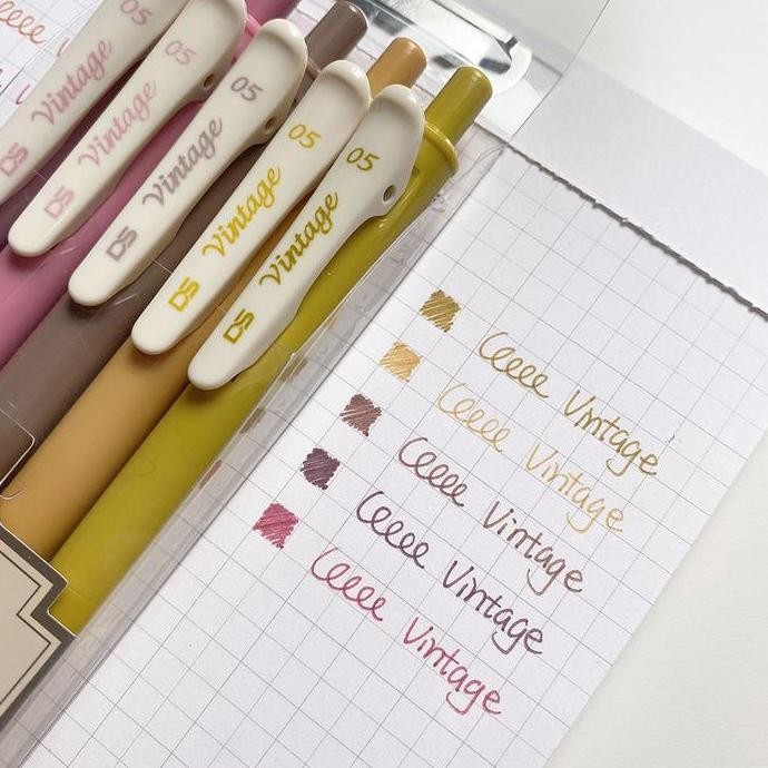 

Winzige 20 Colors Pulpen Gel 0.5Mm Pulpen Warna Warni Aesthetic Vintage Color Retractable Gel Pens Lucu Pen Mekanik Stationery Plastik Pena Barang Aesthetic