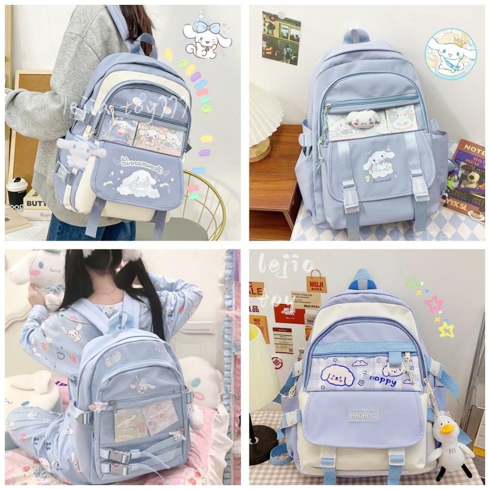 READYTas Sekolah Cinnamoroll Besar[Widget Gratis]Tas ransel anak /tas cinnamoroll/Tas ransel perempu