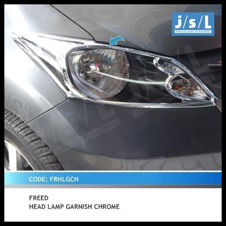 TERMURAH HONDA FREED 2009 RING COVER LIST LIS GARNIS CHROME DEPAN 