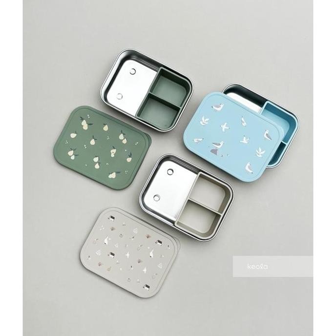 UNGGULAN shopee MD- Printed Special Edition Lunch Box Stainless With Silicon Lid Leakproof/ Kotak Ma
