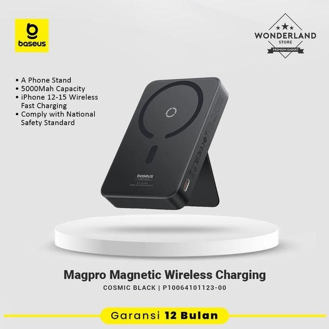 Sale Baseus Wireless Charging Magsafe Magpro Powerbank With Stand Holder