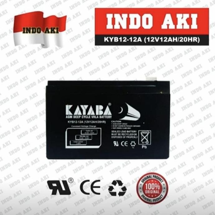 Aki Sepeda Listrik Selis 12v 12ah 12v12ah Kayaba AGM VRLA Battery GEL