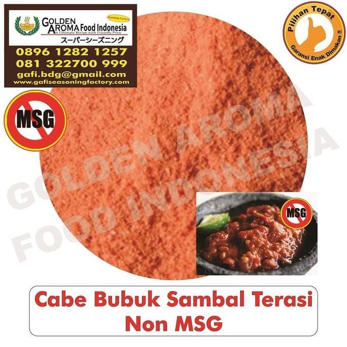 

Cabe Bubuk Sambal Terasi Non MSG 1 Kg Bubuk Cabe Sambal Terasi GAFI