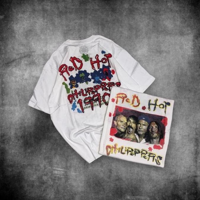 

Baju Kaos P&B Oversize Red Hot Chili Peppers - T Shirt Vintage Oversize RHCP - Baju Kaos Pria Wanita Oversize