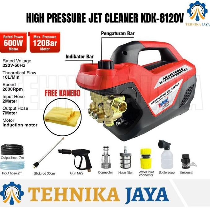 KODENKI KDK 8120V Mesin Jet Cleaner 600 Watt Variable Speed High Pressure Cleaner
