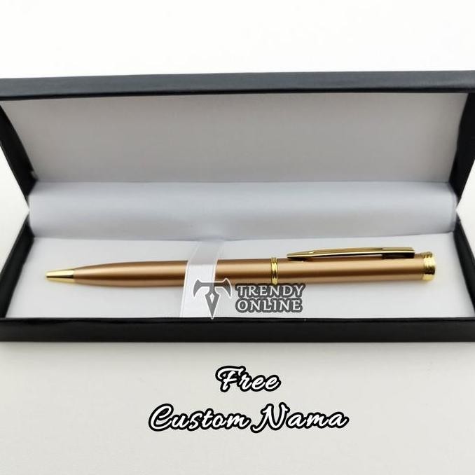 

Pulpen Hadiah Exclusif Nuansa Gold Dengan Box Exclusif Gratis Nama