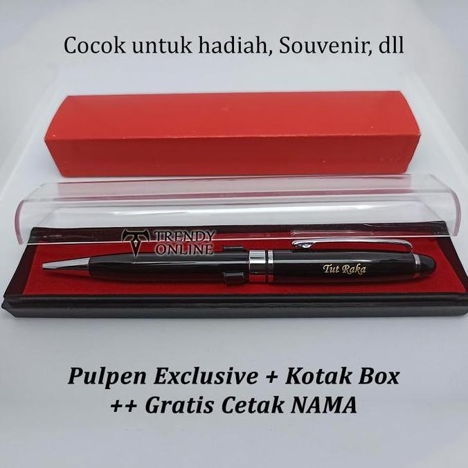 

Pulpen Stainles Dan Kotak Box Bonus Grafir Cetak Nama Logo