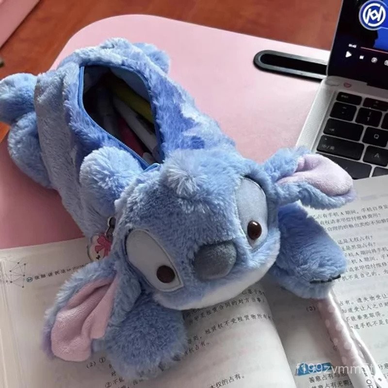 

Disney Stitch Plush Pencil Case Kawaii Student Large Capacity Pencils Bag Pouch Pen Case School Supplies Stationery Storage Bag YPKC