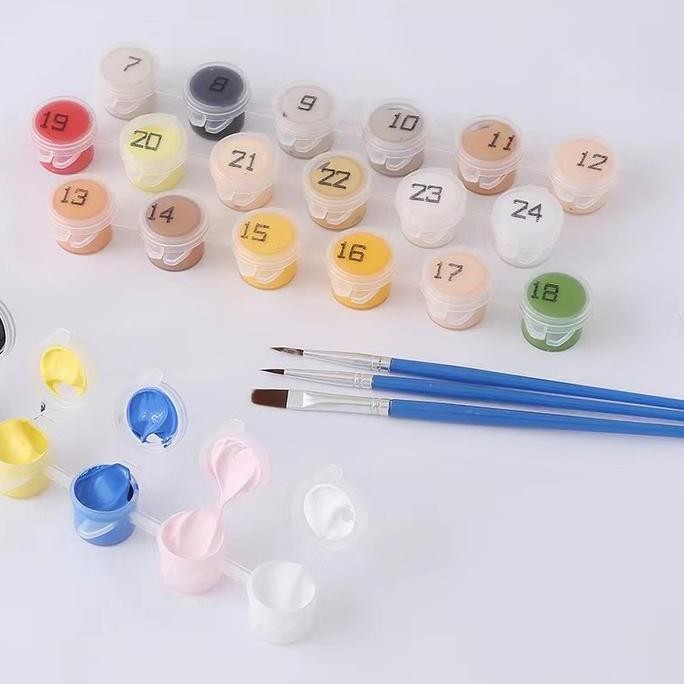 

DIY CANVAS PAINTING BY NUMBER KIT DIGITAL OIL PAINTING DIY PAINT BY NUMBER LUKISAN 40X50CM / PAINTING KIT FRAME BS