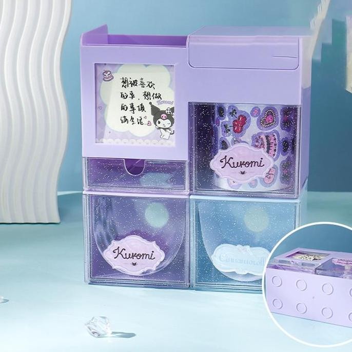 

MIMIMOO Kotak Penyimpanan Alat Tulis Sticker Sanrio Cinnamoroll Kuromi CS