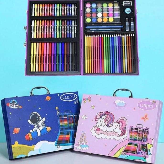

Crayon Set Alat Lukis Spidol Warna Krayon Lengkap Spidol Warna Warni 1 Set Crayon Anak Koper Set 113 Set